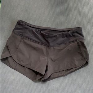 Black Lululemon speed up shorts size 2